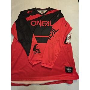 O'Neal Mx Racing Motocross Element Jersey Men's 2XL Bike Riding Red Long Sleeve